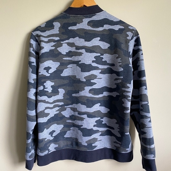 Black Brown Men's Blue Camo Long Sleeve Zip Up Sweatshirt Jacket‎ Size Small - Picture 5 of 12
